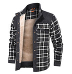 Men's Wool Blend Thick Coat Autumn Winter Button Up Jacket
