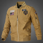 Men's Polyester Flight Jacket Casual Baseball Style Outerwear