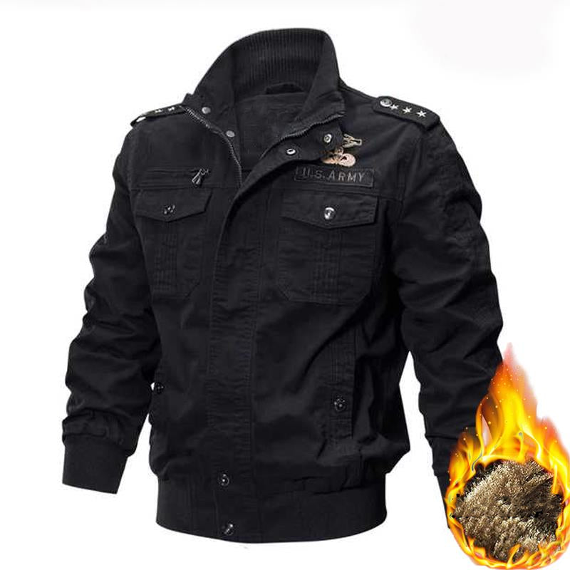 Men's Polyester Flight Jacket Casual Baseball Style Outerwear