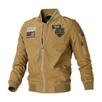 Men's Polyester Flight Jacket Casual Baseball Style Outerwear
