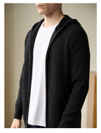 Men's Wool Cardigan Hooded Autumn Winter Sweater