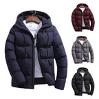 Men's Cotton Padded Jacket Hooded Autumn Winter Casual Coat