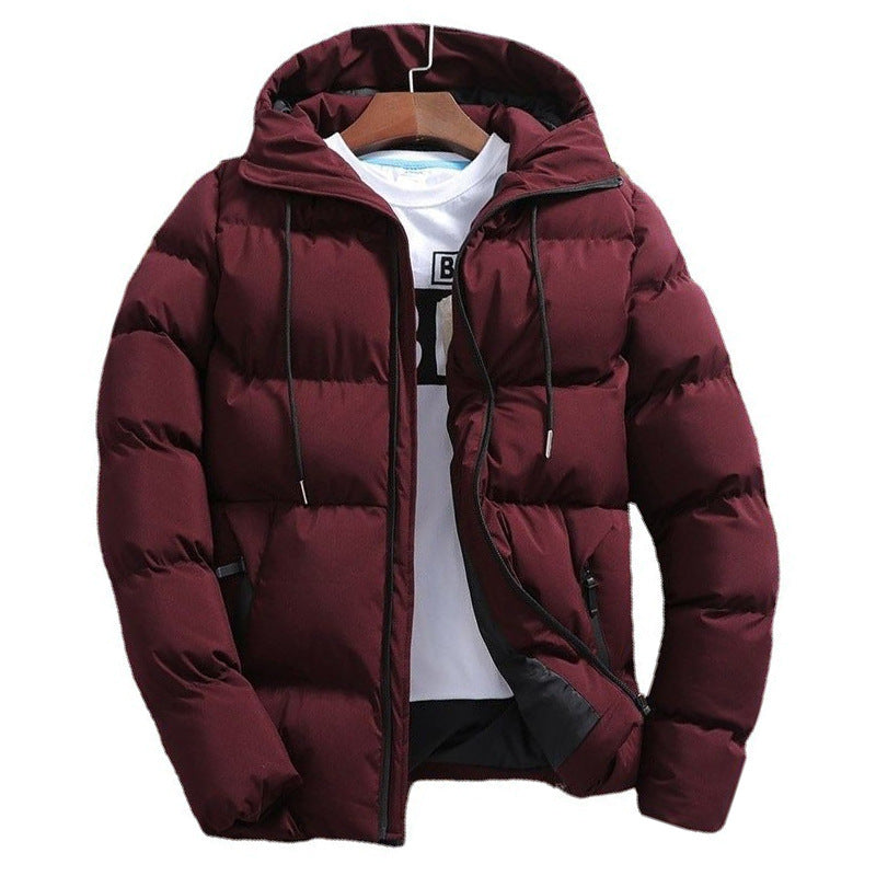 Men's Cotton Padded Jacket Hooded Autumn Winter Casual Coat