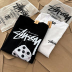 Oversized Stussy Fuzzy Dice Graphic T-Shirt