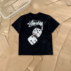 Oversized Stussy Fuzzy Dice Graphic T-Shirt