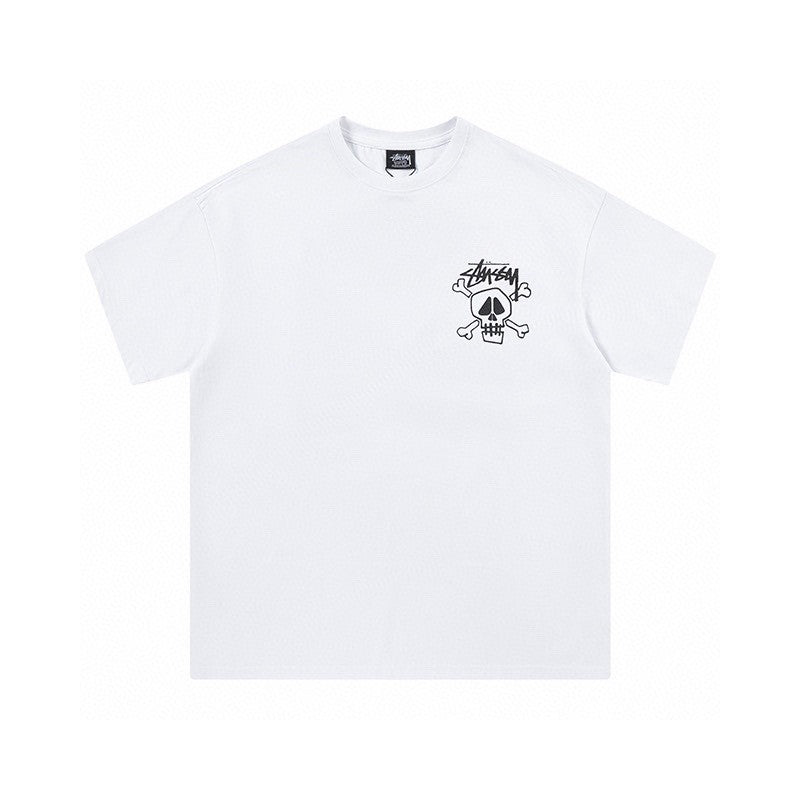 Retro Stussy Skull Crossbones Graphic T-Shirt