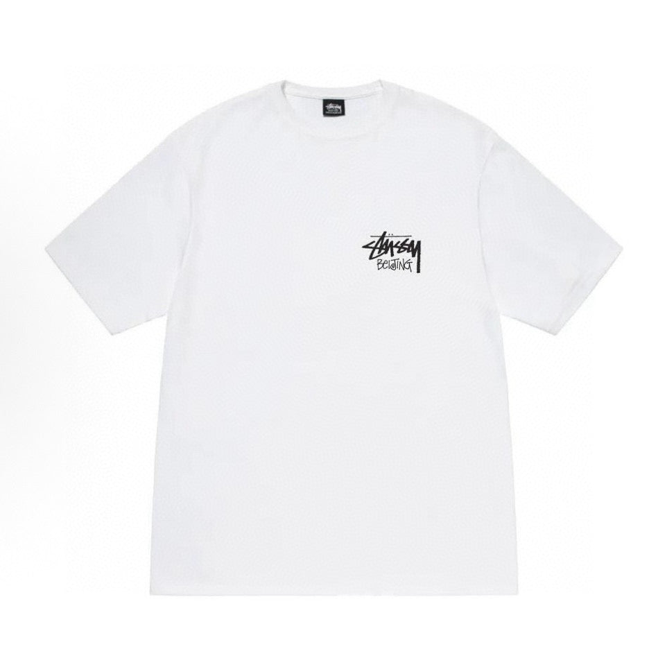 Unisex Oversized Stussy Beijing Graffiti Graphic T-Shirt