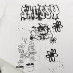 Stussy Bulldog & Sketch Art Graphic T-Shirt