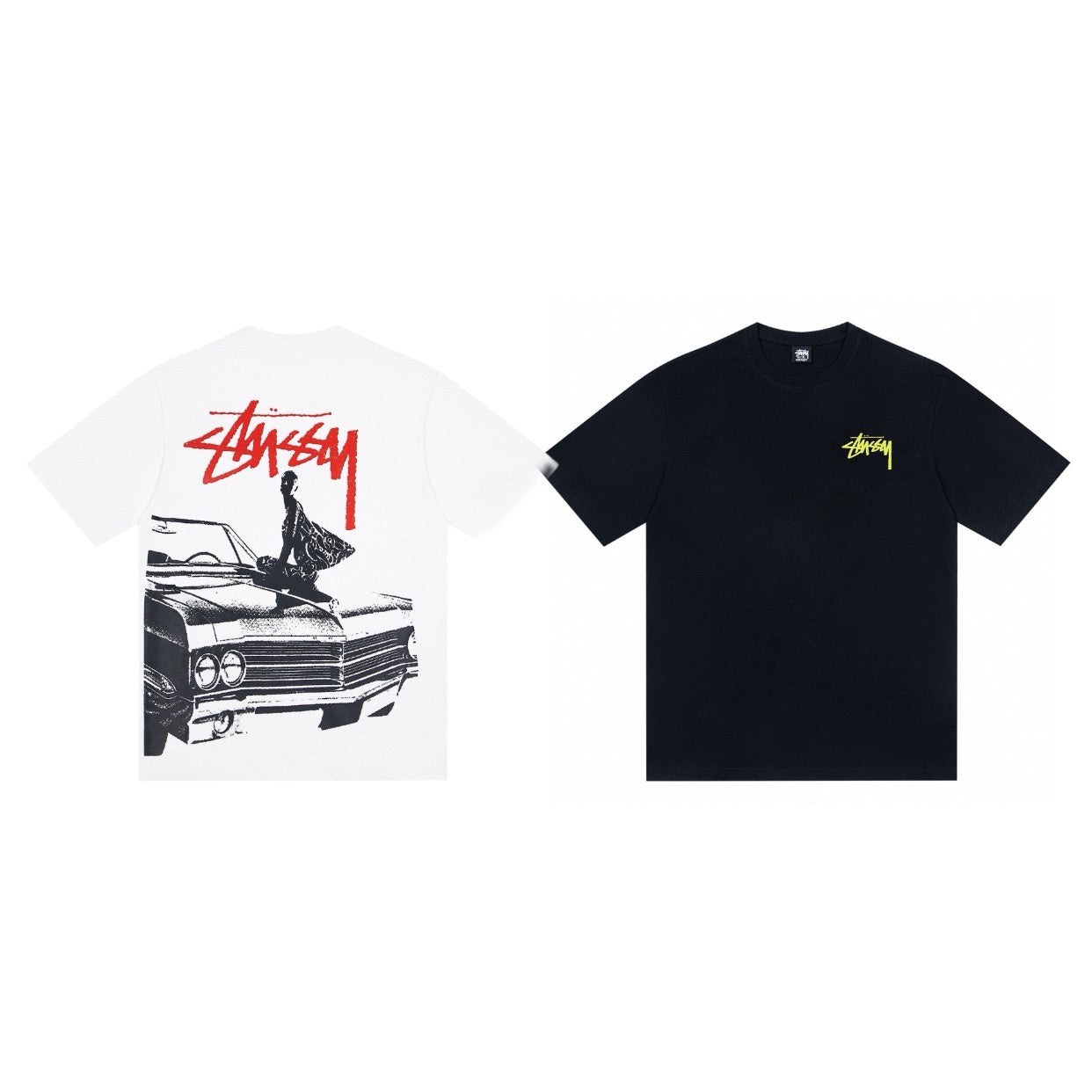Oversized Stussy Vintage Car Graphic T-Shirt