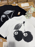 Oversized Stussy Cherry Illustration Graphic T-Shirt