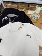 Oversized Stussy Cherry Illustration Graphic T-Shirt