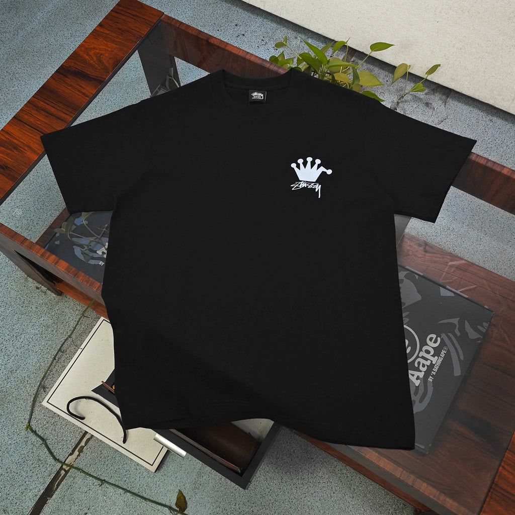 Unisex Stussy Crown Logo Graphic T-Shirt