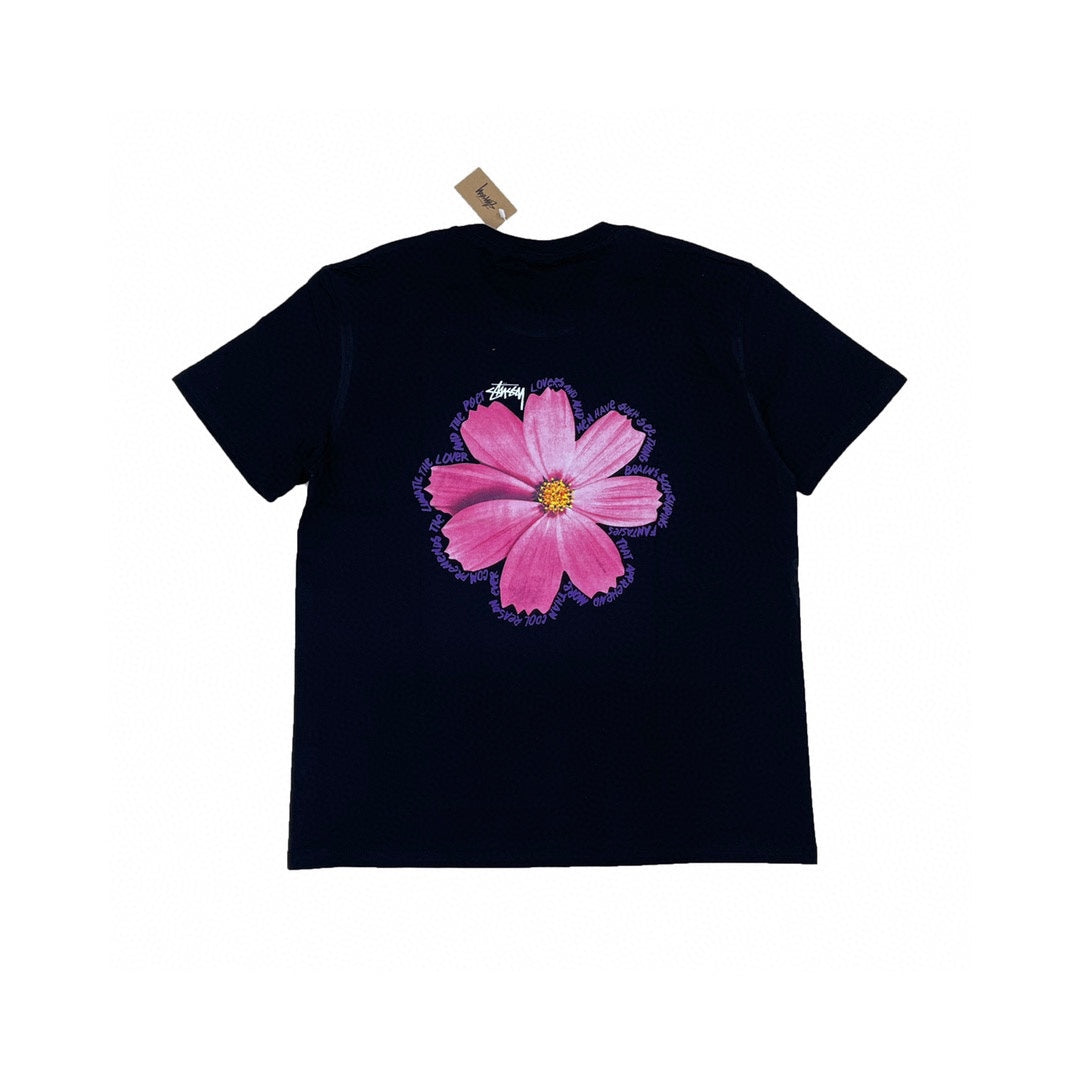 Women Oversized Stussy Daisy Flower Graphic T-Shirt