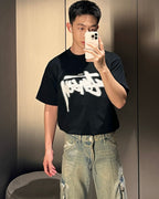 Unisex Stussy Distorted Logo Graphic T-Shirt