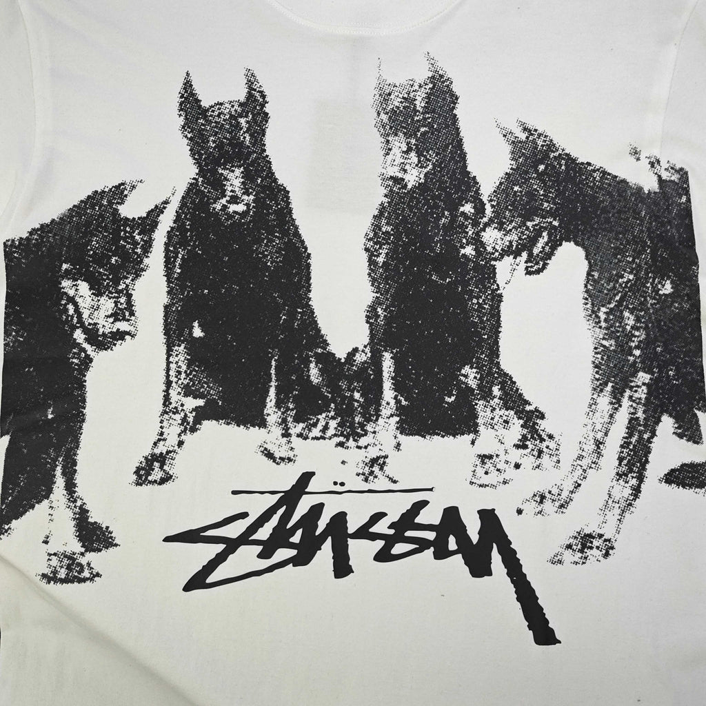 Unisex Stussy Doberman Dog Graphic T-Shirt