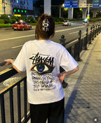 Unisex Stussy Eye Artwork Graphic T-Shirt