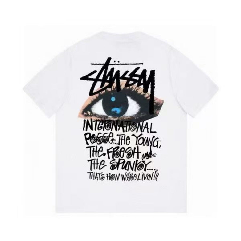 Unisex Stussy Eye Artwork Graphic T-Shirt