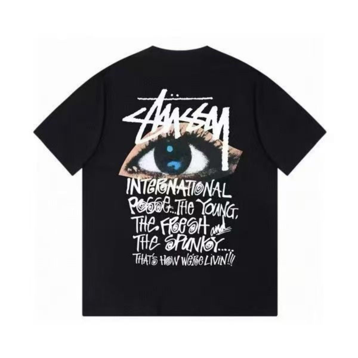 Unisex Stussy Eye Artwork Graphic T-Shirt
