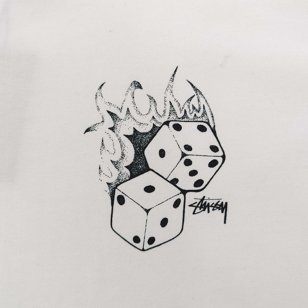 Stussy Flaming Dice Graphic Oversized T-Shirt