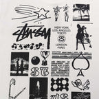 Oversized Stussy Multi-Graphic Artwork T-Shirt