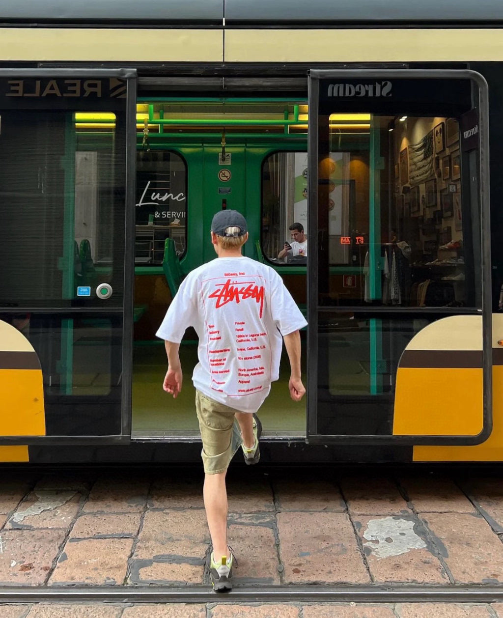 Unisex Stussy Heritage Label Logo Graphic T-Shirt