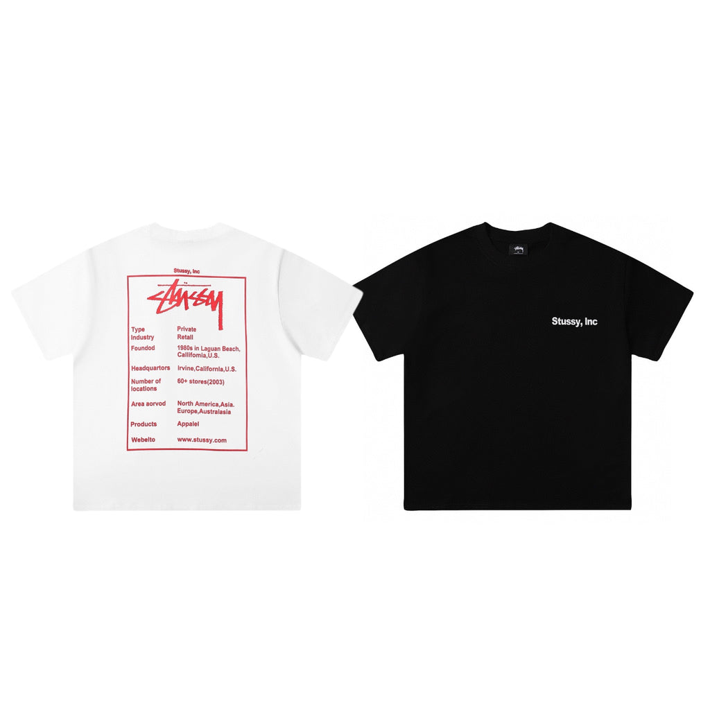 Unisex Stussy Heritage Label Logo Graphic T-Shirt