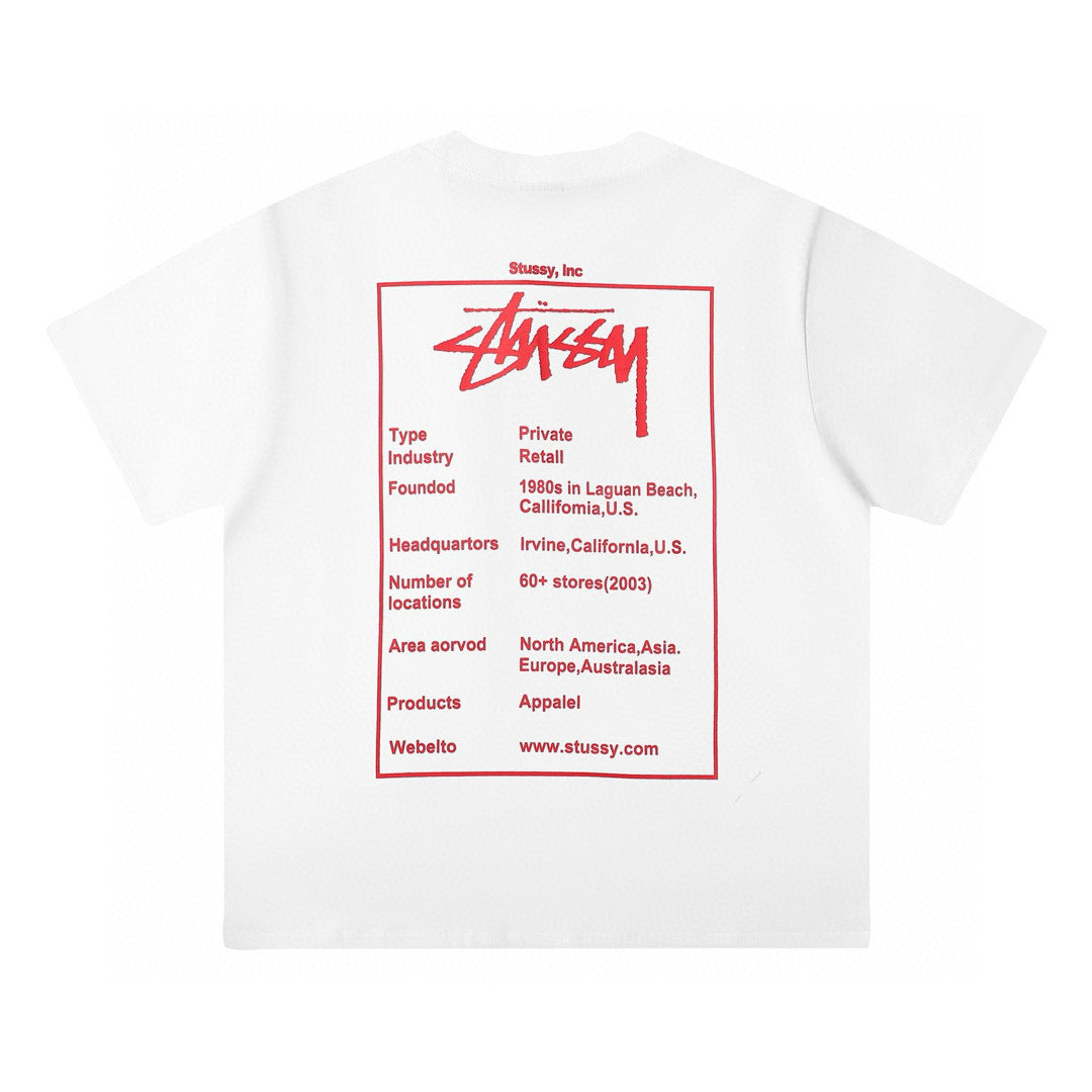 Unisex Stussy Heritage Label Logo Graphic T-Shirt