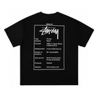 Unisex Stussy Heritage Label Logo Graphic T-Shirt