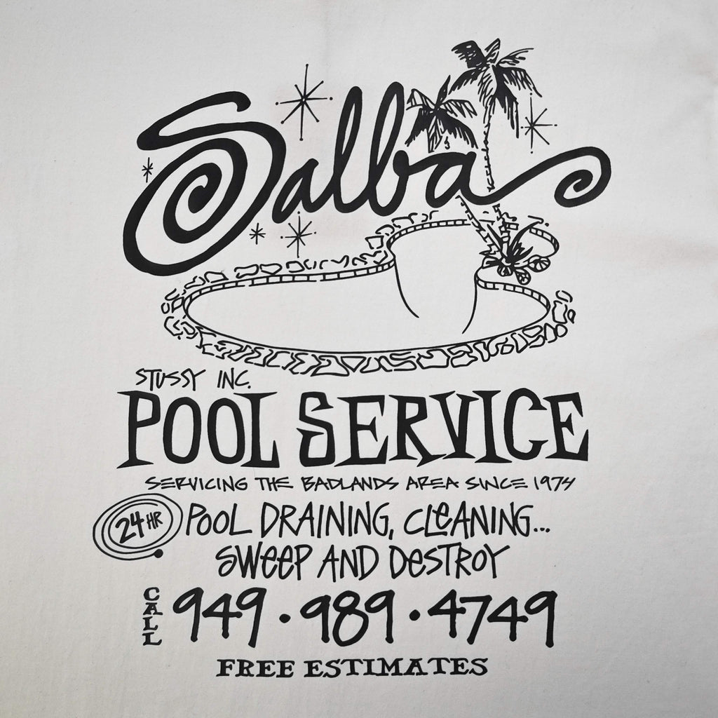 Oversized Stussy Palm Pool Service Graphic T-Shirt
