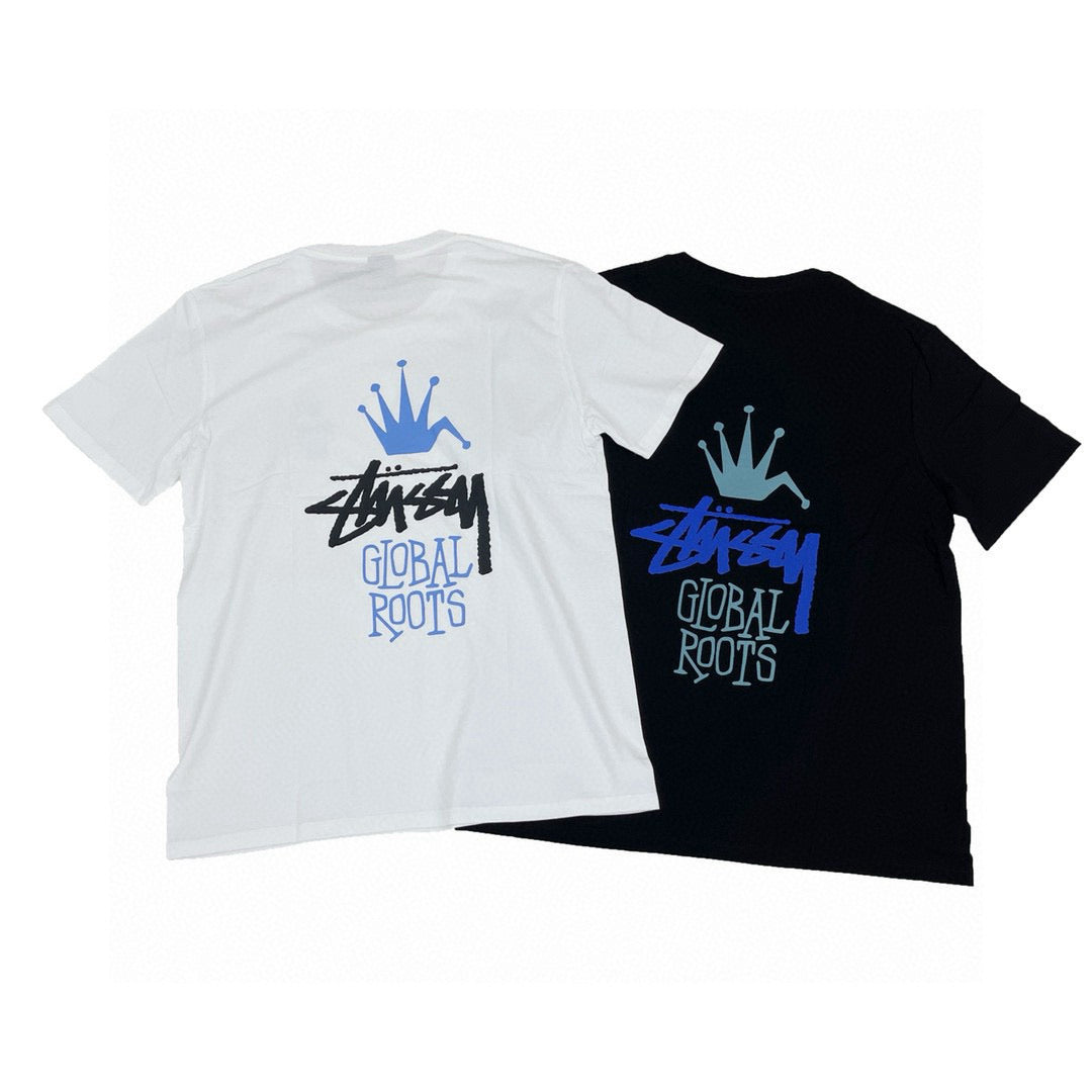Unisex Stussy Global Roots Crown Graphic T-Shirt