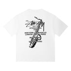 Stussy Saxophone Back Graphic Oversized T-Shirt