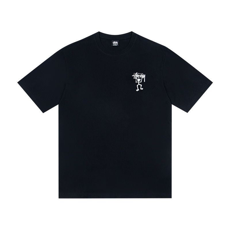 Oversized Stussy Stick Figure Graphic T-Shirt