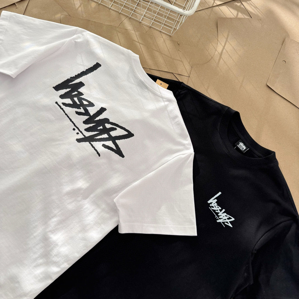 Unisex Stussy Reverse Logo Graphic T-Shirt