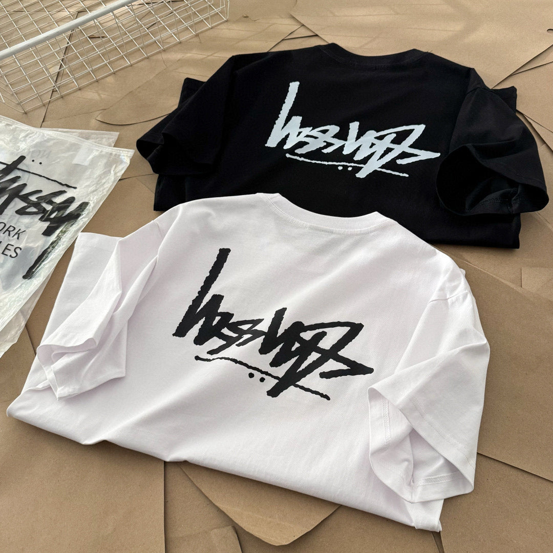 Unisex Stussy Reverse Logo Graphic T-Shirt