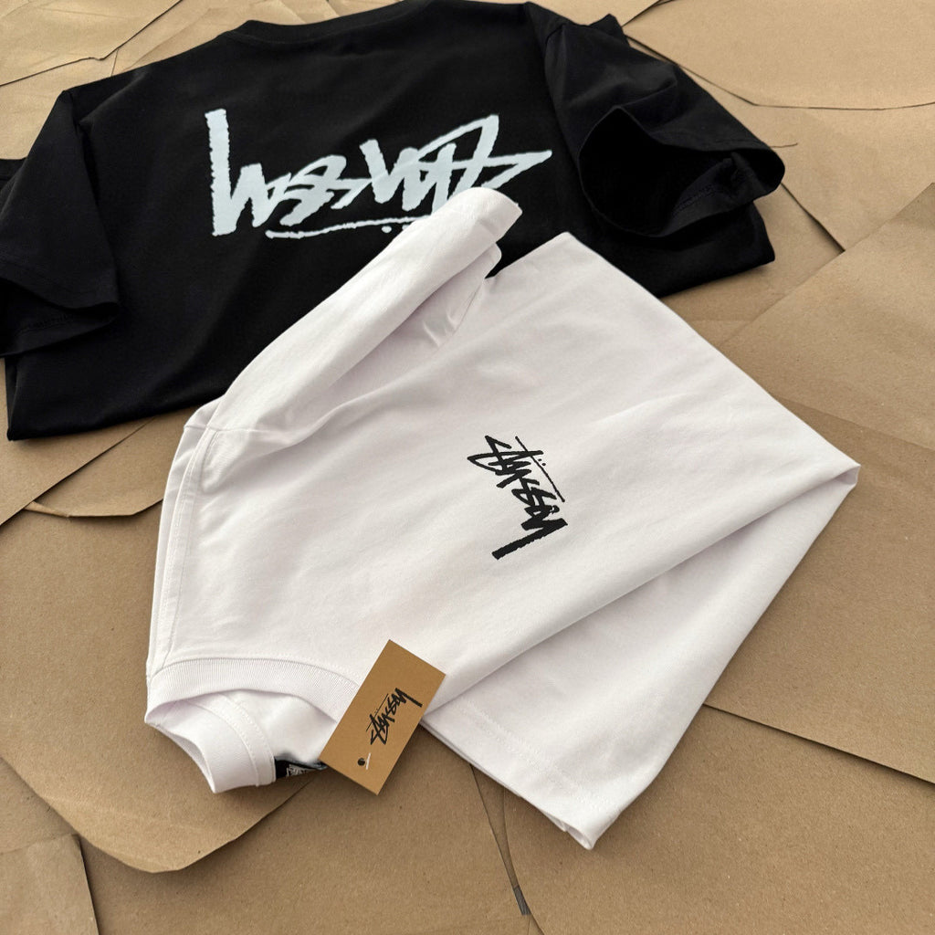 Unisex Stussy Reverse Logo Graphic T-Shirt