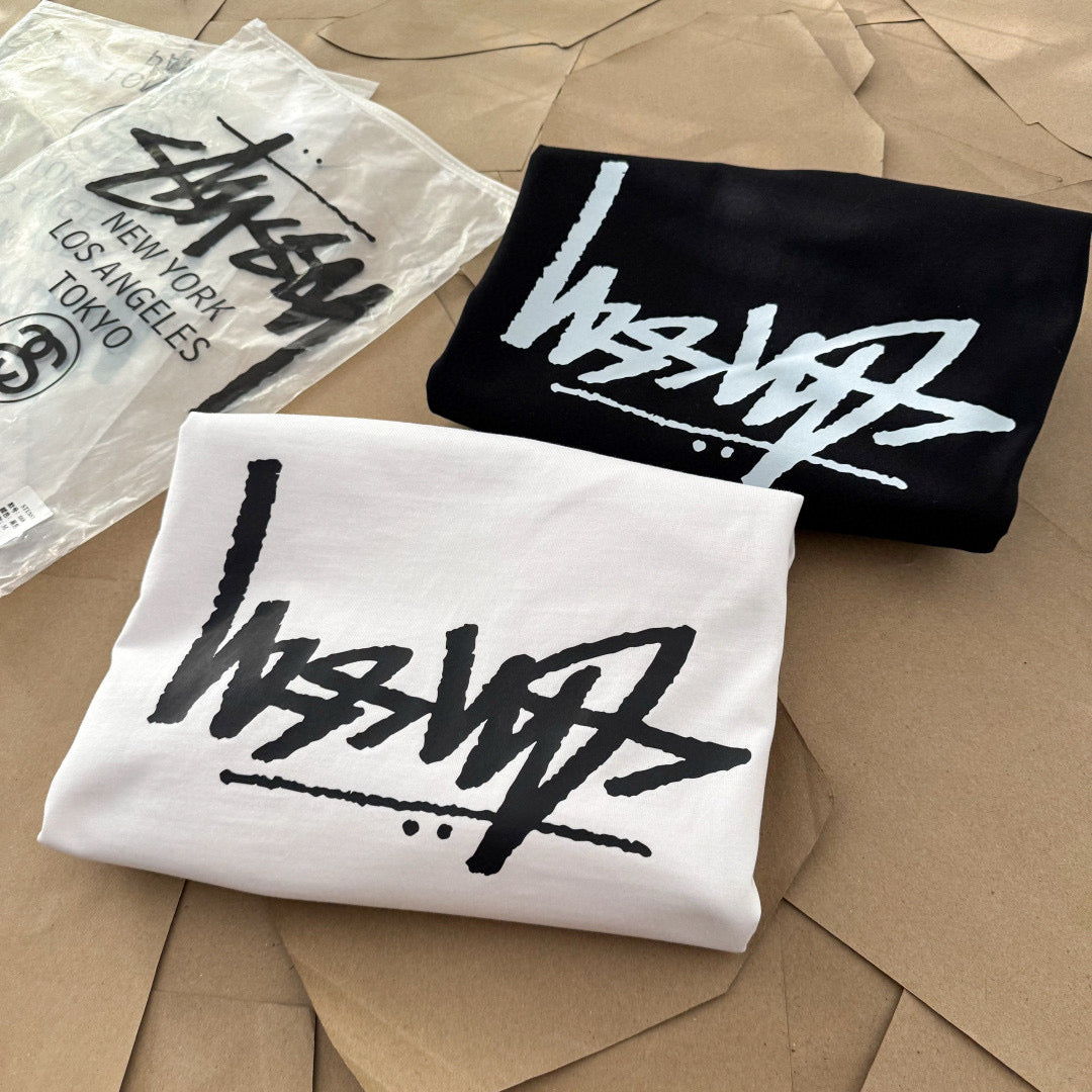 Unisex Stussy Reverse Logo Graphic T-Shirt