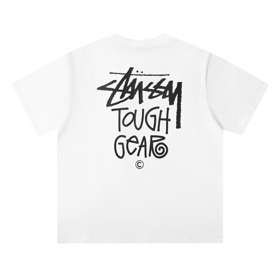 Oversized Stussy Tough Gear Graphic T-Shirt