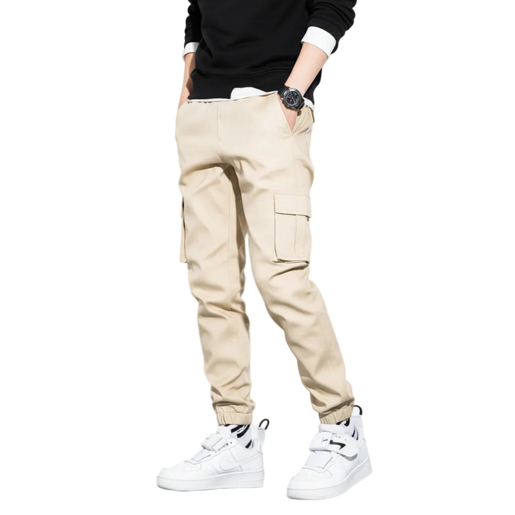 Comfortable men's large size cropped pants with modern loose design