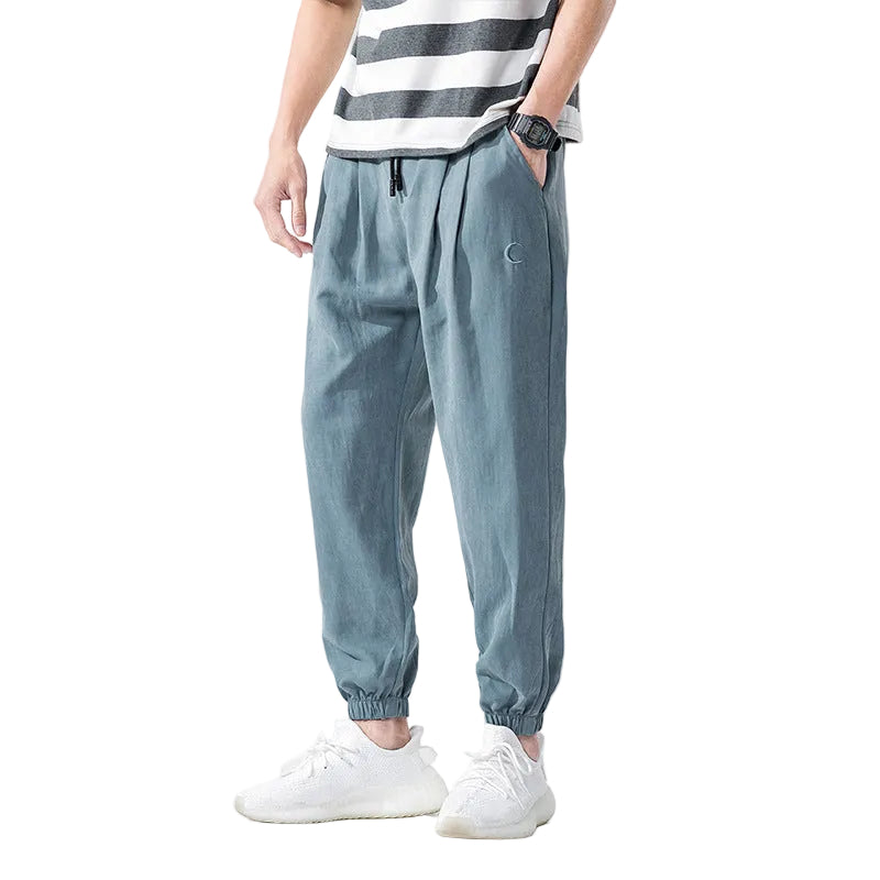 Casual men's summer trousers lightweight and relaxed fit