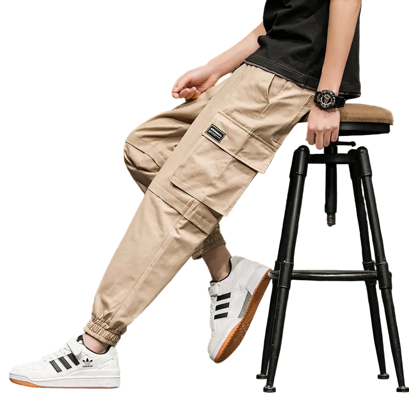 Men's cropped trousers Harlan style casual loose fit