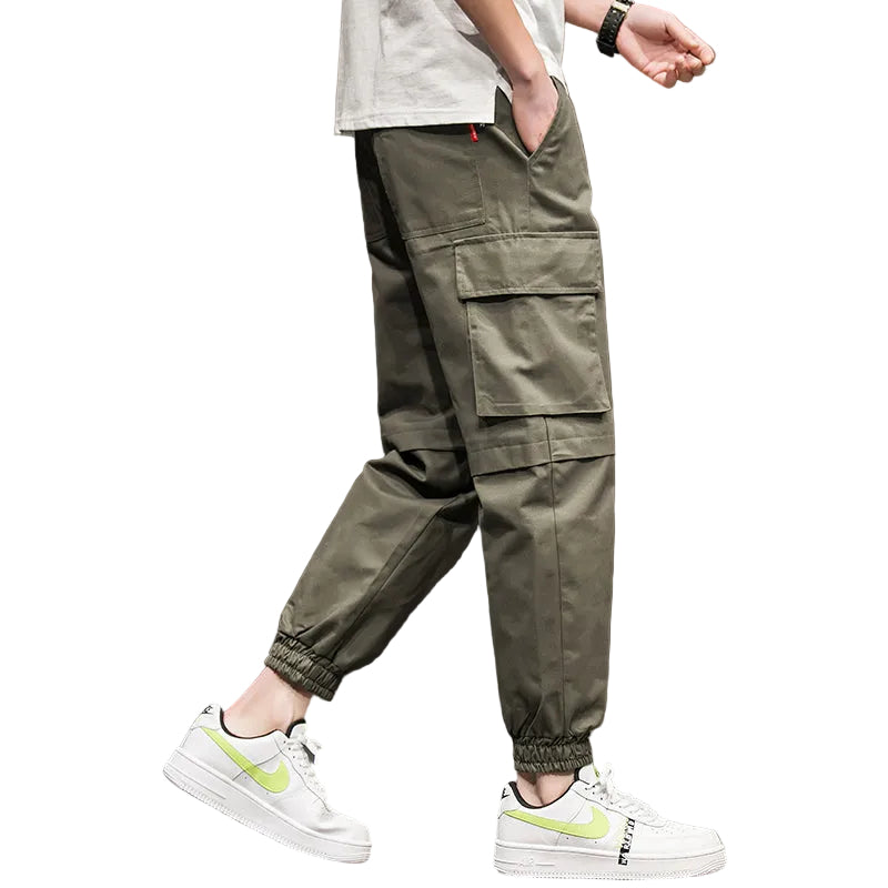Men's Harlan style cropped pants casual relaxed fit