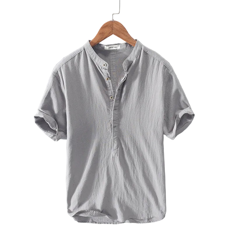 Men's ice silk linen t shirt casual style outfit