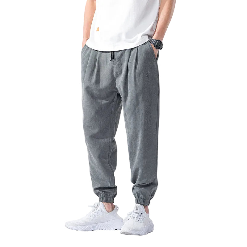 Men's loose fit summer pants thin and breathable material