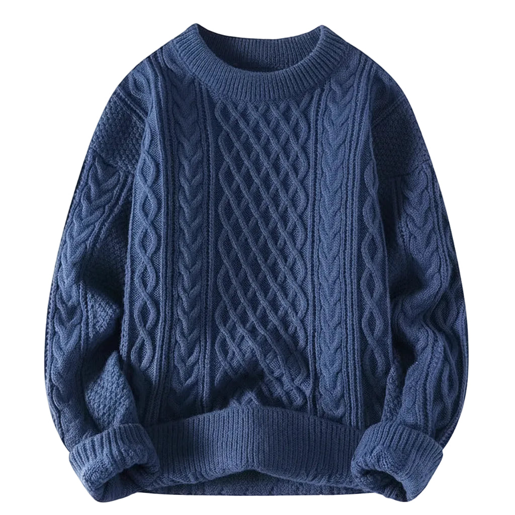 Men's round neck pullover fashion look
