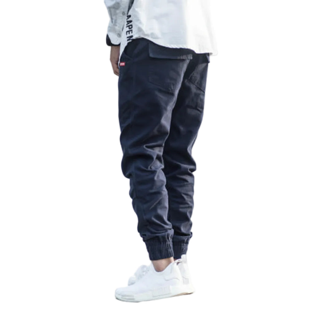 Men's slim fit harem pants back view