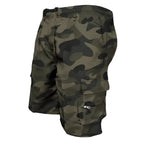 Camouflage shorts on a white background